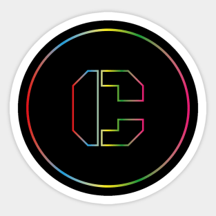 letter C colorful design Sticker